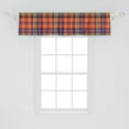 thumbnail image 2 of Ambesonne Orange Pattern Window Valance, Tartan British Retro, 54" X 12", Indigo Mustard Paprika, 2 of 3