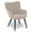 Beige, variant on MoNiBloom Upholstered Armchair, Accent Chair with Metal Leg, Shell Shape Cotton-linen Single Sofa Chair, for Living Room Bedroom, Beige