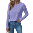 thumbnail image 4 of Hibeli Women Lace Eyelet Cutout Round Neck Long Sleeve Solid Color Top, 4 of 7