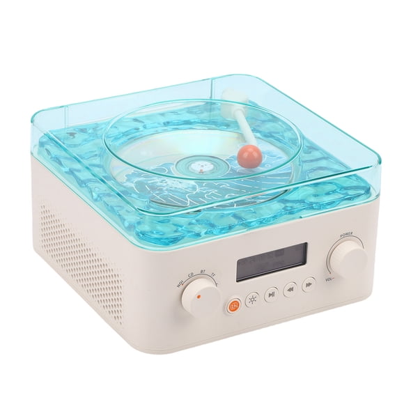 White Sea Wave Reproductor De CD Altavoz HiFi Diafragma De Graves De Doble Canal Ruido Reproductor De Discos Inalámbrico Retro Altavoz Para El Dormitorio En Casa