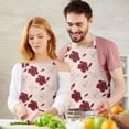 thumbnail image 3 of Pioneer Flower Floral Print Pattern Apron for Women and Men, Cotton Linen Waterproof with Pockets, Adjustable, 33x27 Inch for Kitchen, Gardening, BBQ, Salon, 3 of 6