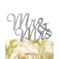 thumbnail image 2 of 17 Main Crystal Rhinestone Cake Topper - Mr & Mrs in Gold, 2 of 2