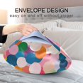 thumbnail image 4 of Yayeee Pillowcase Queen Size Set of 2 Satin Wrinkle Resistant Pillow Case, Dark Colorful Circles, 4 of 7