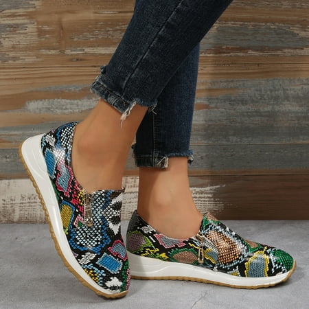 

Autumn And Winter Zipper Women s Sports Shoes Women s Flat Bottom Round Toe Foreign Trade Platform Women s Shoes