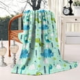 thumbnail image 2 of LightGreen Cartoon Dinosaurs Trees Pattern Blanket,Comfortable Soft Lamb Wool Throw Blanket,All Season,Warm Lightweight Blankets for Sofa Bed Couch Living Room Chair,50"x60", 2 of 4