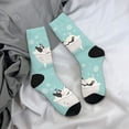 thumbnail image 5 of Sigee French Bulldog Taking a Bath for Contrast Design Soft Moisture-Wicking Socks Crew Casual Athletic Stretchy Loose Middle Tube Socks, 5 of 6