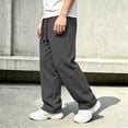 thumbnail image 3 of VIPOIN Boys' Wide Leg Sweatpants, Drawstring Elastic Waist, Decorative Seam Detail Open‑Hem Jogger Pants, 3 of 6