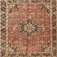 thumbnail image 1 of Ahgly Company Indoor Square Traditional Saffron Red Persian Area Rugs, 7' Square, 1 of 6