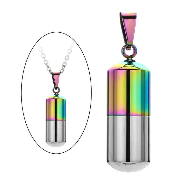 Vial Necklace for Ashes Cremation Urn Necklace for Ashes Cremation Jewelry for Ashes Cremation Urns Tube Vial Necklace Pendant Colorful