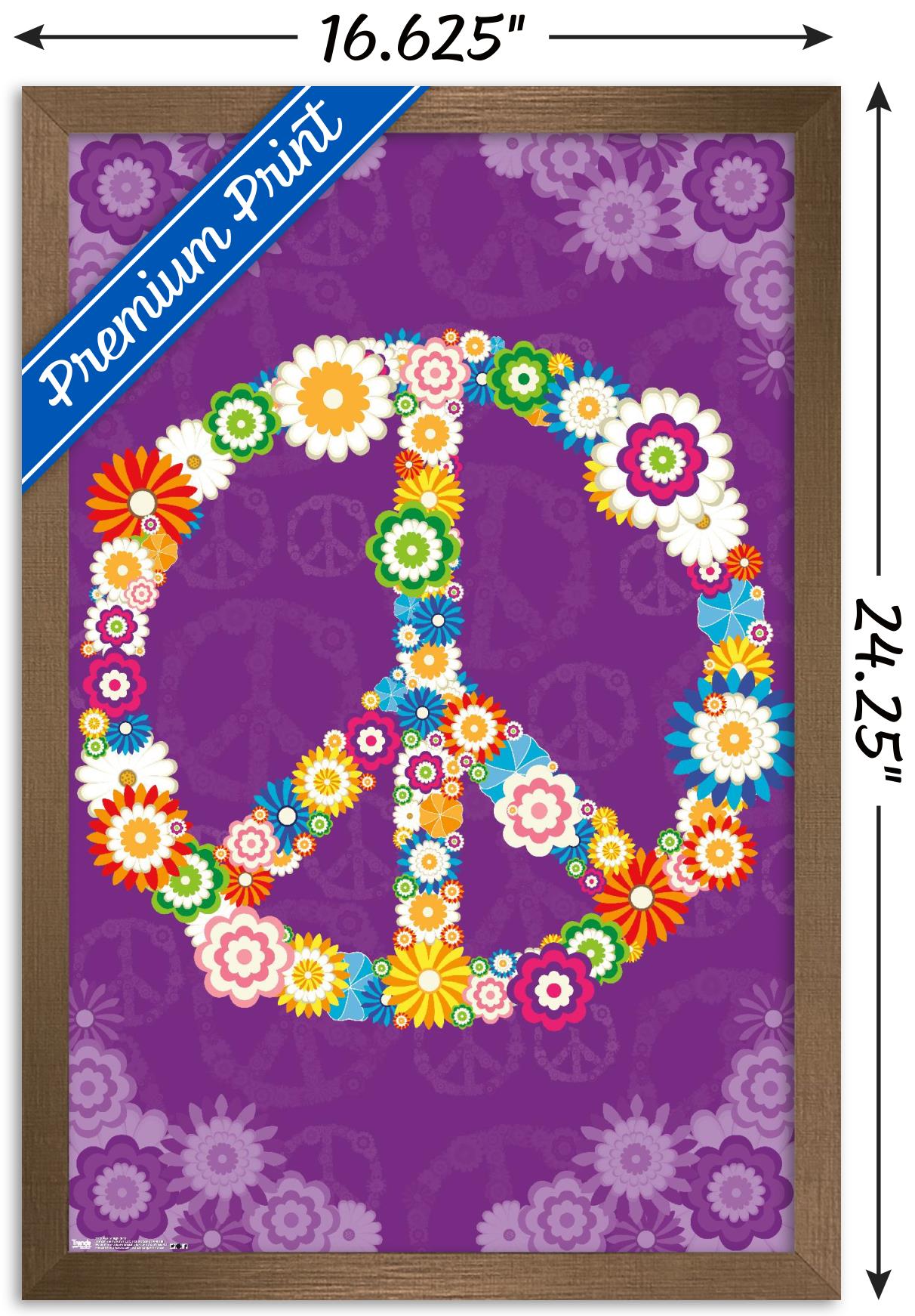 Peace Sign 2013 Wall Poster, 14.725" x 22.375", Framed