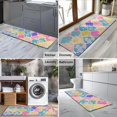 thumbnail image 2 of Multi Color Floral Checkered Pattern Kitchen Rug Mat,Kitchen Runner Rugs Non Skid Washable,Decorative Kitchen Floor Mats for Kitchen,Sink,Laundry,17"X47", 2 of 5