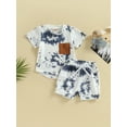 thumbnail image 2 of Elippeo Tie-dye Print Short Sleeve Crew Neck T-shirt with Elastic Waist Shorts, (Boy's), 2 of 9