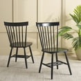 thumbnail image 2 of Safavieh Novalyn Mid-Century Wood Dining Side Chairs, Black (Set of 2), 2 of 8