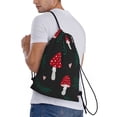 thumbnail image 3 of Kdxio Amanita Mushroom Print Drawstring Backpack Bag,Waterproof Draw String Back Sack, Gym Drawstring Bags Swim Bag For Unisex, 3 of 9
