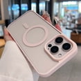 thumbnail image 2 of for iPhone 16e Case Magnetic [Support Magsafe Charger] Wireless Anti-Scratch Shockproof Clear Four Corner Cushion Durable Anti-Dropping Cover for iPhone 16e, Pink, 2 of 6