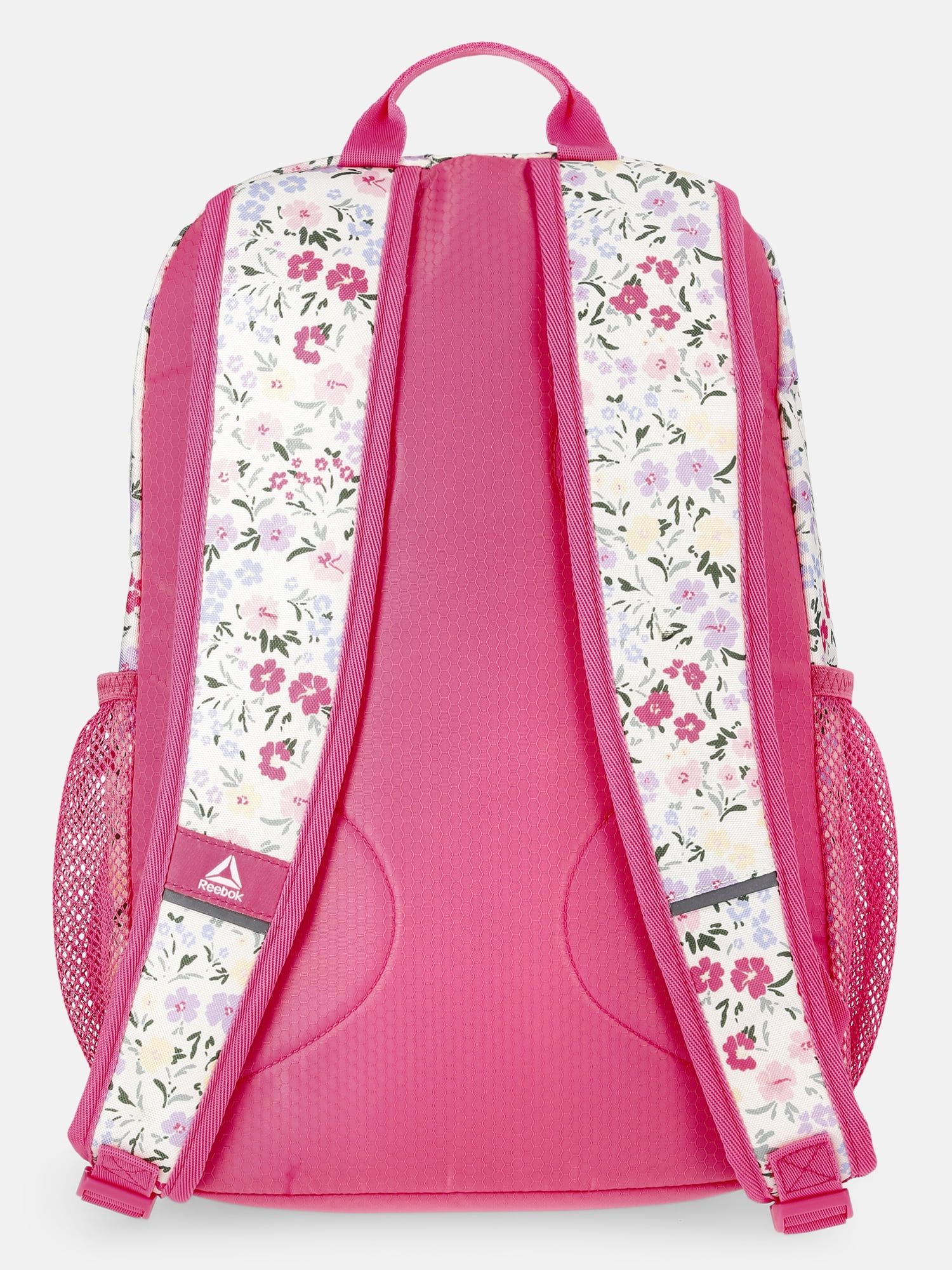 Reebok Kids' Charlie 17" Laptop Backpack and Lunch Bag Set, 2-Piece, Chalk Pretty Flowers