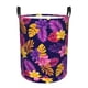 thumbnail image 1 of Fotbe Purple Flower Cesto de Ropa con Asas, Cesto Impermeable de Gran Capacidad, Bolsa de Lavado para Dormitorio, Cesto de Ropa con Ruedas y Asas-Small, 1 of 6