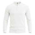 thumbnail image 5 of MiYuan Mens Quarter Zip Shirts Casual Winter Fall Knit Textured Long Sleeve Shirt Beach Vacation Stretchy Golf Shirts, 5 of 5