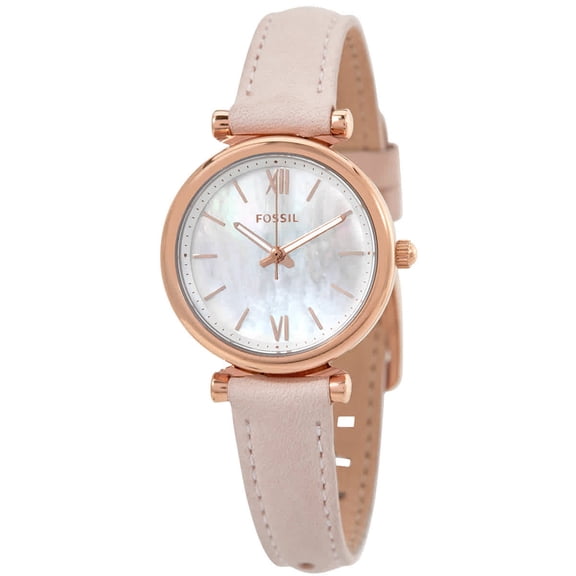 Fossil Carlie Mini Quartz Mother of Pearl Dial Ladies Watch ES4699