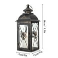 thumbnail image 4 of Vintage Outdoor Candle Lantern, Metal Candle Holder with Tempered Glass (Black), 4 of 8