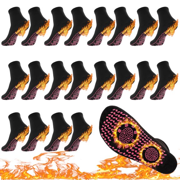 ADruer 10Pairs Tourmaline Thermal Circulation Magnetic Self-heating Shaping Socks,Foot Massage Slimming Health Sock for Men Women