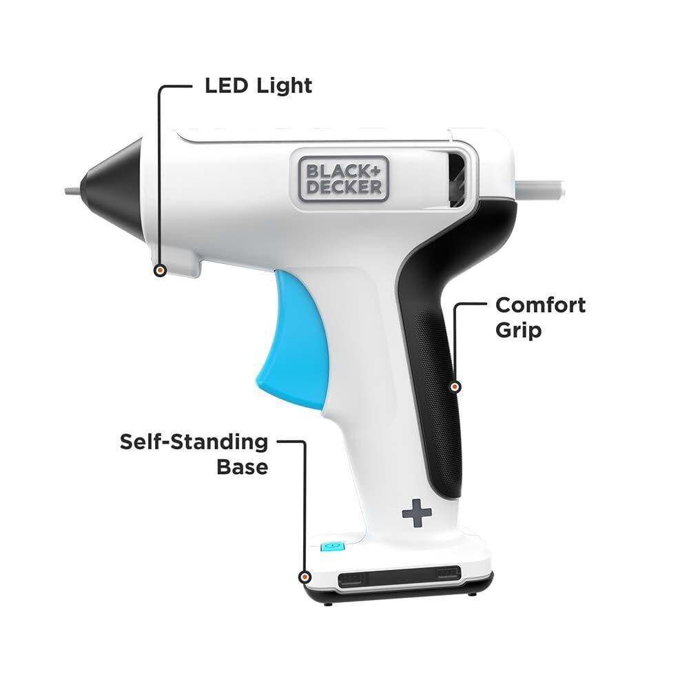 BLACK+DECKER 4V MAX* Cordless Glue Gun, USB Rechargeable (BCGL115FF)