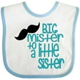 thumbnail image 3 of Inktastic Big Mister to a Little Sister Boys Baby Bib, 3 of 4