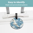 thumbnail image 2 of 2Pcs Leather Round Seagull Cruise Luggage Tag with Privacy Cover and Name ID Tag - Suitable for Travel Handbags Backpacks School Bags Luggage Tags, 2 of 7