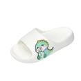 thumbnail image 2 of Eltusu Girls Slides, Open Toe Non-Slip Soft Bottom Cartoon Summer Slippers White Size 1(Big Kids), 2 of 3