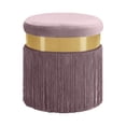 thumbnail image 1 of Meridian Furniture Yasmine Contemporary Velvet Ottoman/Stool in Pink, 1 of 8