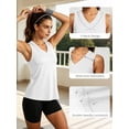 thumbnail image 4 of NELEUS Womens Plus Size Workout Tops for Casual Athletic Running Gym V Neck Loose Fit Yoga Shirts Summer Tees,White,US Size 2XL, 4 of 9