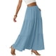 thumbnail image 3 of TaTaai Women's Summer Solid Color High Waist Pleated Maxi Half Skirt Casual Elegant Flowy Skirt with Pockets and Waist Belt Gift, 3 of 7
