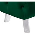 thumbnail image 4 of Meridian Furniture Crescent Green Velvet Ottoman, 4 of 11