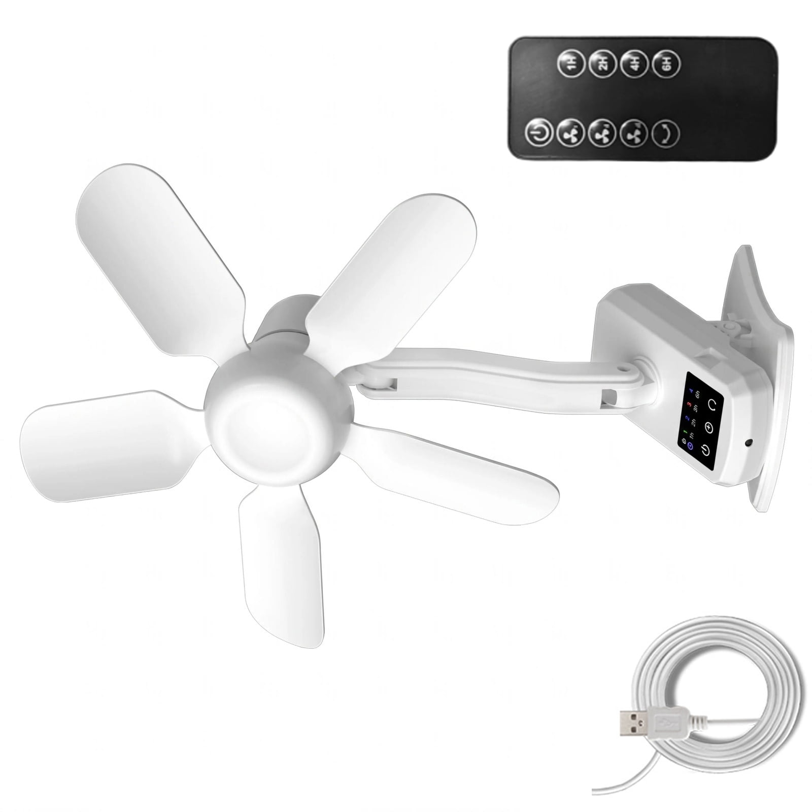 13Inch USB Clip On Fan With Remote Control 3 Speed Adjustable For Offices Desk Bedroom Camping And Indoor Use