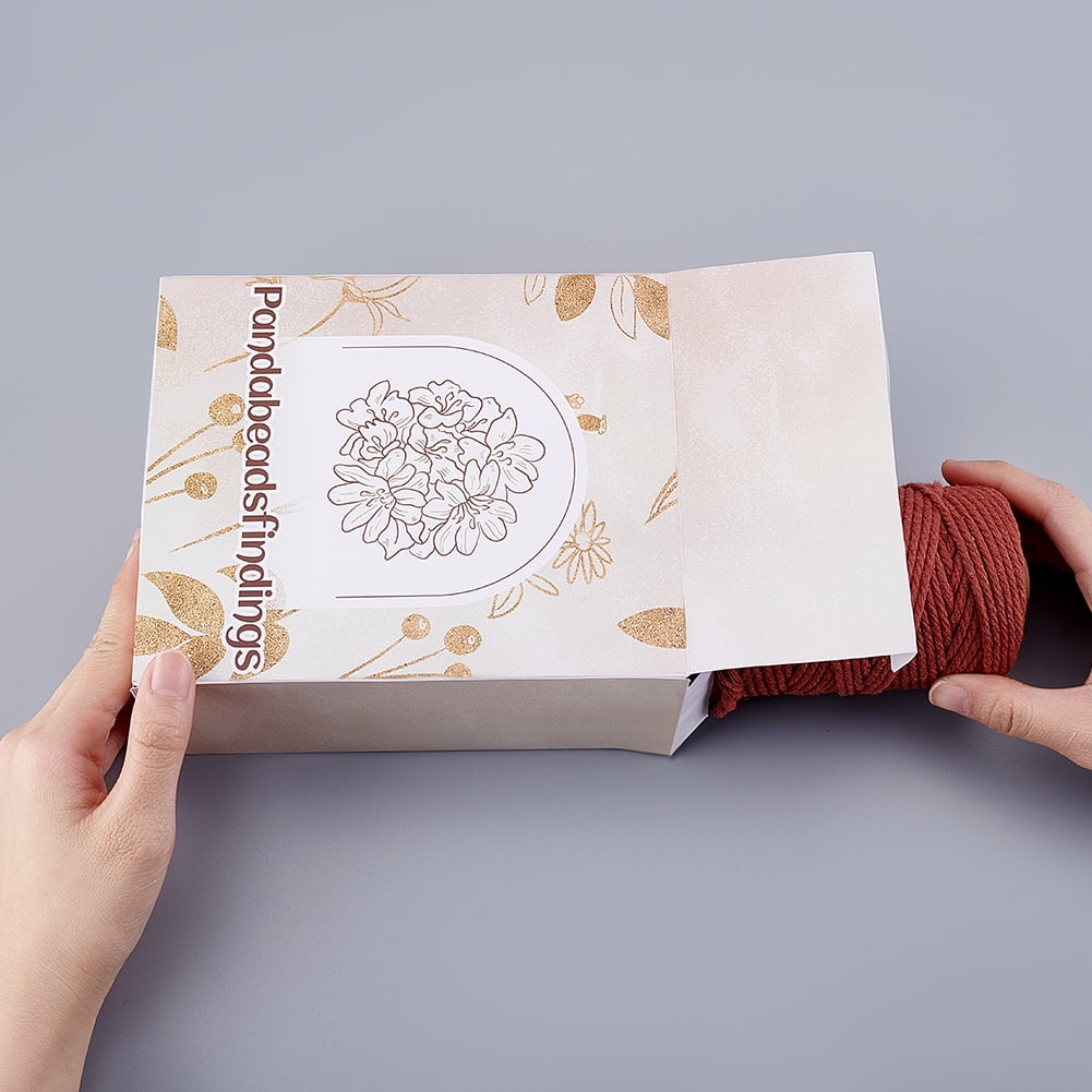 Pandabeadsfindings Rust Red Macrame cord Cotton Crafting Cord - 2 Rolls Value Pack for Handmade Creations