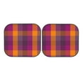 thumbnail image 7 of Daiia Purple Yellow Buffalo Plaid 2PCS Car Windshield Sun Shade, Foldable Sun Shield for Car Front Window, Auto Sun Blocker Visor Protector Universal for Truck SUV Pickup-Medium, 7 of 7