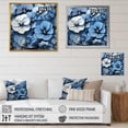 thumbnail image 4 of Designart "Pansies In Shades Of Blue And Grey II" Pansies Floater Framed Wall Art Prints, 4 of 5
