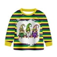 thumbnail image 3 of Staki Mardi Gras for Kids Toddler Girl Mardi Gras Outfit Crewneck Sweatshirt Set 2 Piece Cute Little Girl Clothes 2-9Y(Yellow,2-3 Years), 3 of 6