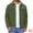 Green, variant on DARING DIVA Men's Solid Long Sleeve Button Pockets Corduroy Trucker Jacket S Brown