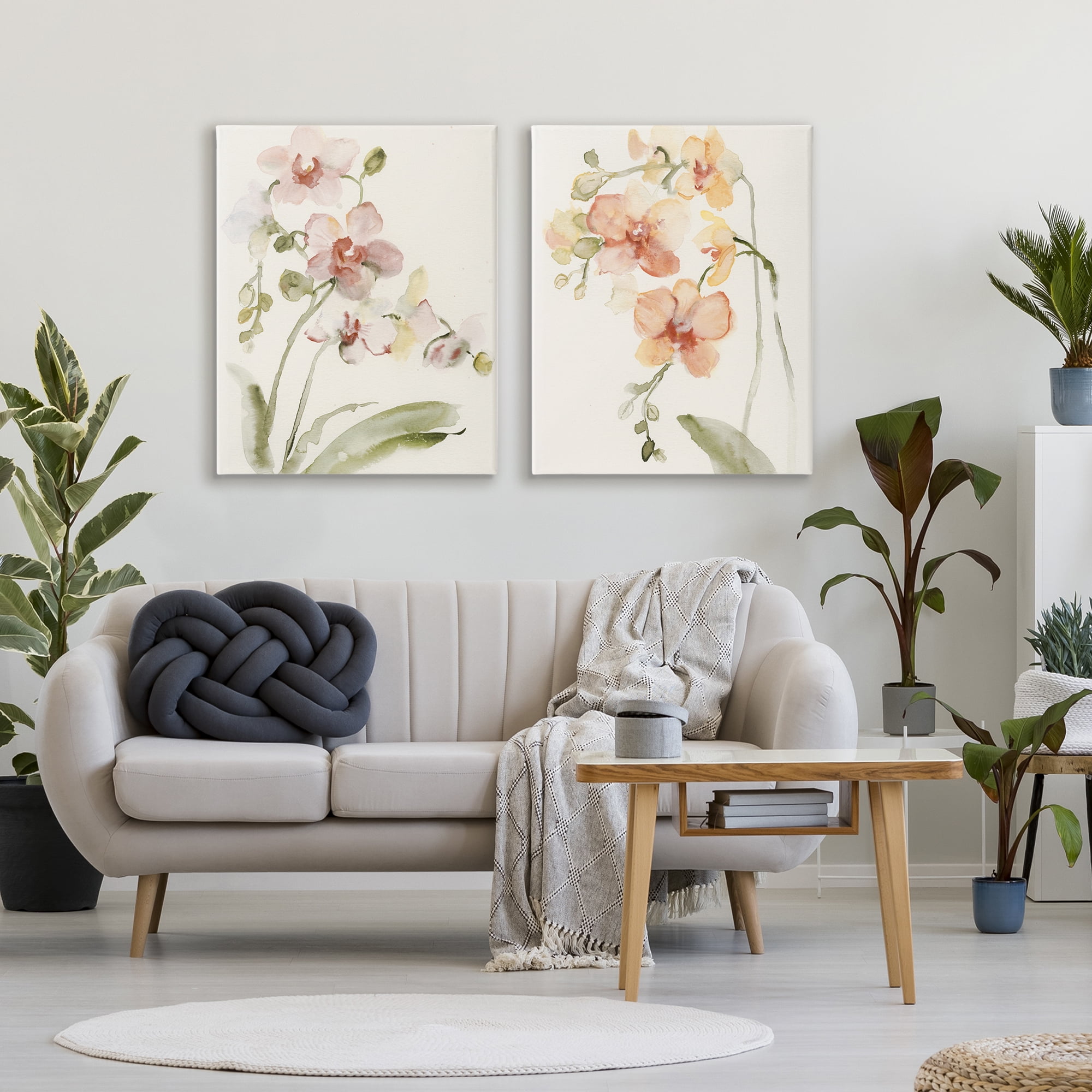 Stupell Industries Delicate Orchids in Bloom 2 Piece Canvas Wall Art Set, design by Victoria Barnes