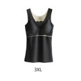 thumbnail image 2 of Sonducket Ropa interior térmica para niña, chaleco básico de fibra acrílica grueso de alta elasticidad para mantener el calor, Camisetas sin mangas Negro 3XL, 2 of 6