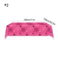 thumbnail image 4 of 2 Pack Web Print Plastic Halloween Tablecloth 43 x 71 Inch – Disposable Tablecloth Cover with Spiderweb Design, Ideal for Birthday, Themed Events & Halloween Party Decor (Hot Pink), 4 of 7