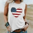 thumbnail image 2 of GERsome 4th of July Tank Tops for Women Summer Crew Neck Sleeveless American Flag Patriotic T Shirts S-2XL, 2 of 4