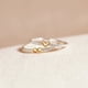 thumbnail image 1 of Anillo de plata de ley S925 con forma de 8 pequeños corazones de la suerte para mujer, sencillo, estilo europeo y americano, con circonitas cúbicas, 1 of 5