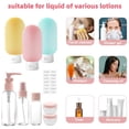 thumbnail image 4 of ZOUYUE 12 Pack Leak Proof Travel Bottles for Toiletries,TSA Approved Travel Size Toiletries Tubes Kit for Liquids,Travel Size Containers for Shampoo,Refillable Cosmetic Containers Kit, 4 of 7