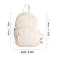 thumbnail image 2 of Quilted Backpack for Girls Boys, Lightweight School Laptop Bag with Water Resistant Nylon, Minimalist Black Daypack for Teens Students Travel Commute, 2 of 5
