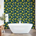 thumbnail image 6 of Ambesonne Fruit Peel & Stick Wallpaper for Home, Pop Lemon and Flowers, 13"x72", Petrol Blue Yellow, 6 of 6