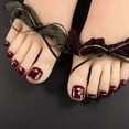 thumbnail image 3 of Uñas postizas para dedos de los pies, moda brillante, cuadrada, corta, cubierta completa, 24 Uds., uñas postizas para mujeres y niñas, S292 WD.WDQZL Hogar, 3 of 4