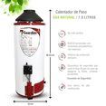 thumbnail image 3 of BOILER DE PASO GAS NATURAL 7.8L 2.5 SERVICIOS ENCENDIDO PIEZOELECTRICO GUARDIAN CON SOPORTE Guardian GA-ARC-09TGN-SOP-01, 3 of 7