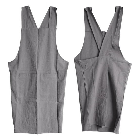 Linen Back Cooking Apron Suitable for Ladies and Men with Pockets Cute Suitable for Baking Kitchen